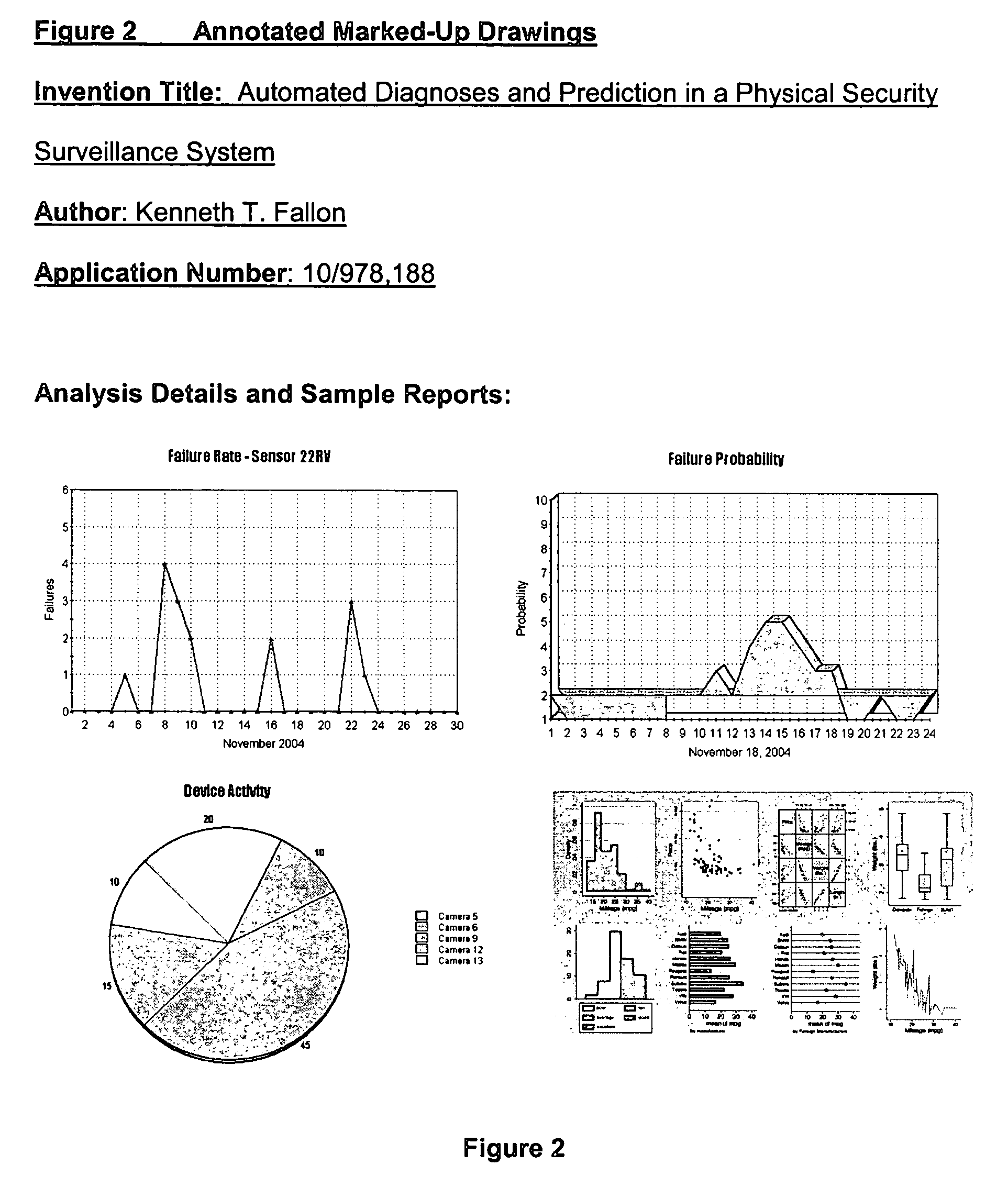 Automated diagnoses and prediction in a physical security surveillance system