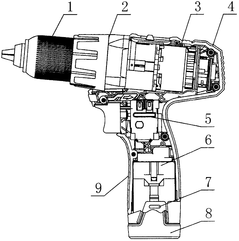 Rechargeable lithium battery electric tool