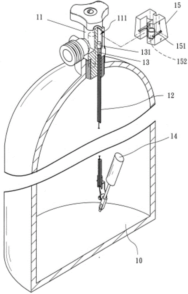 Magnetic liquid level detection device