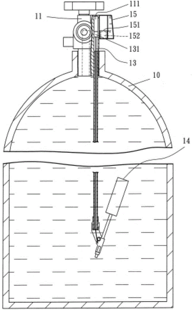 Magnetic liquid level detection device