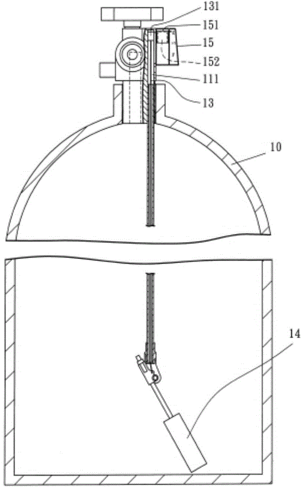 Magnetic liquid level detection device