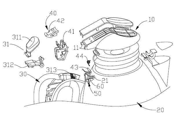 A kettle lid opening mechanism