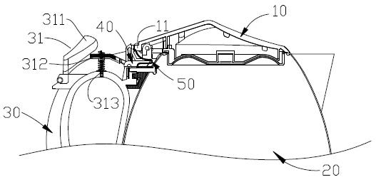 A kettle lid opening mechanism