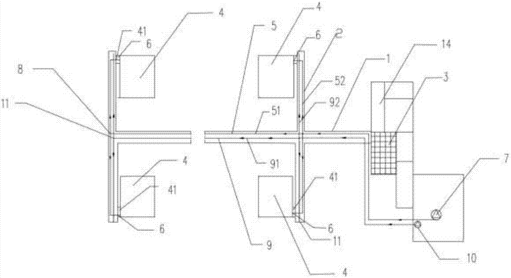 Cutting fluid centralized supply-discharge and recovery system