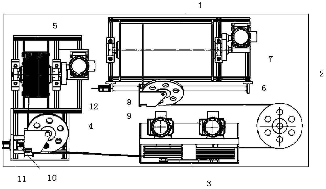 Aerostat cable take-up and pay-off experiment system based on Profinet communication and control method thereof