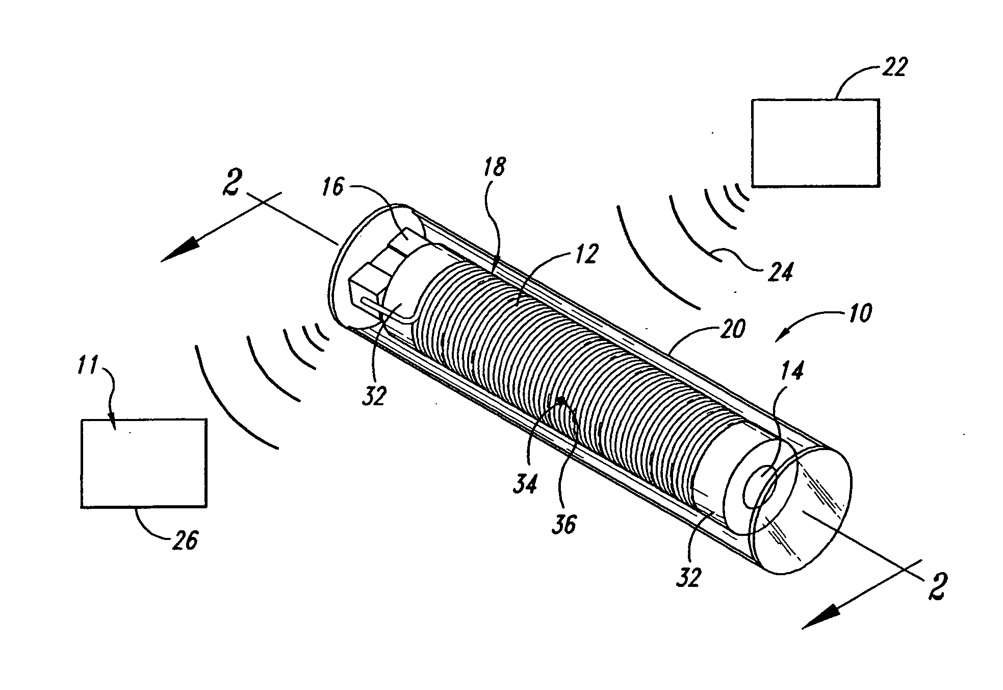 Miniature resonating marker assembly