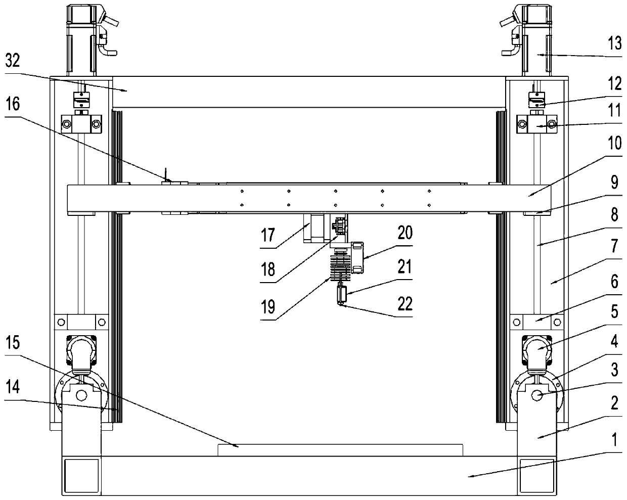 Three-dimensional (3D) printing device with cooperative parallel multiple nozzles