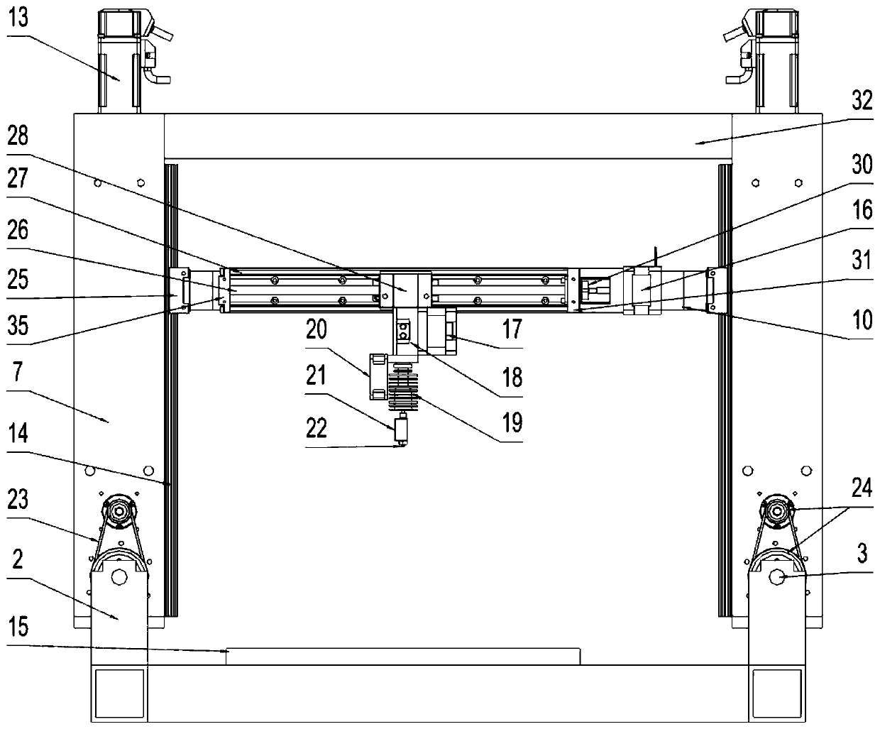 Three-dimensional (3D) printing device with cooperative parallel multiple nozzles