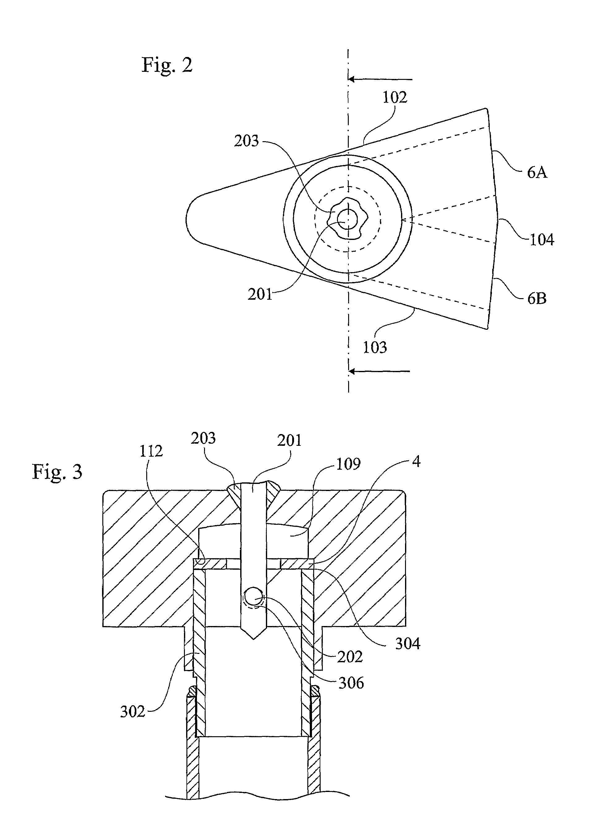 Air nozzle with fastening means and method for fastening of said nozzle