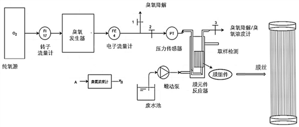 Ozone catalytic oxidation wastewater treatment device and treatment method