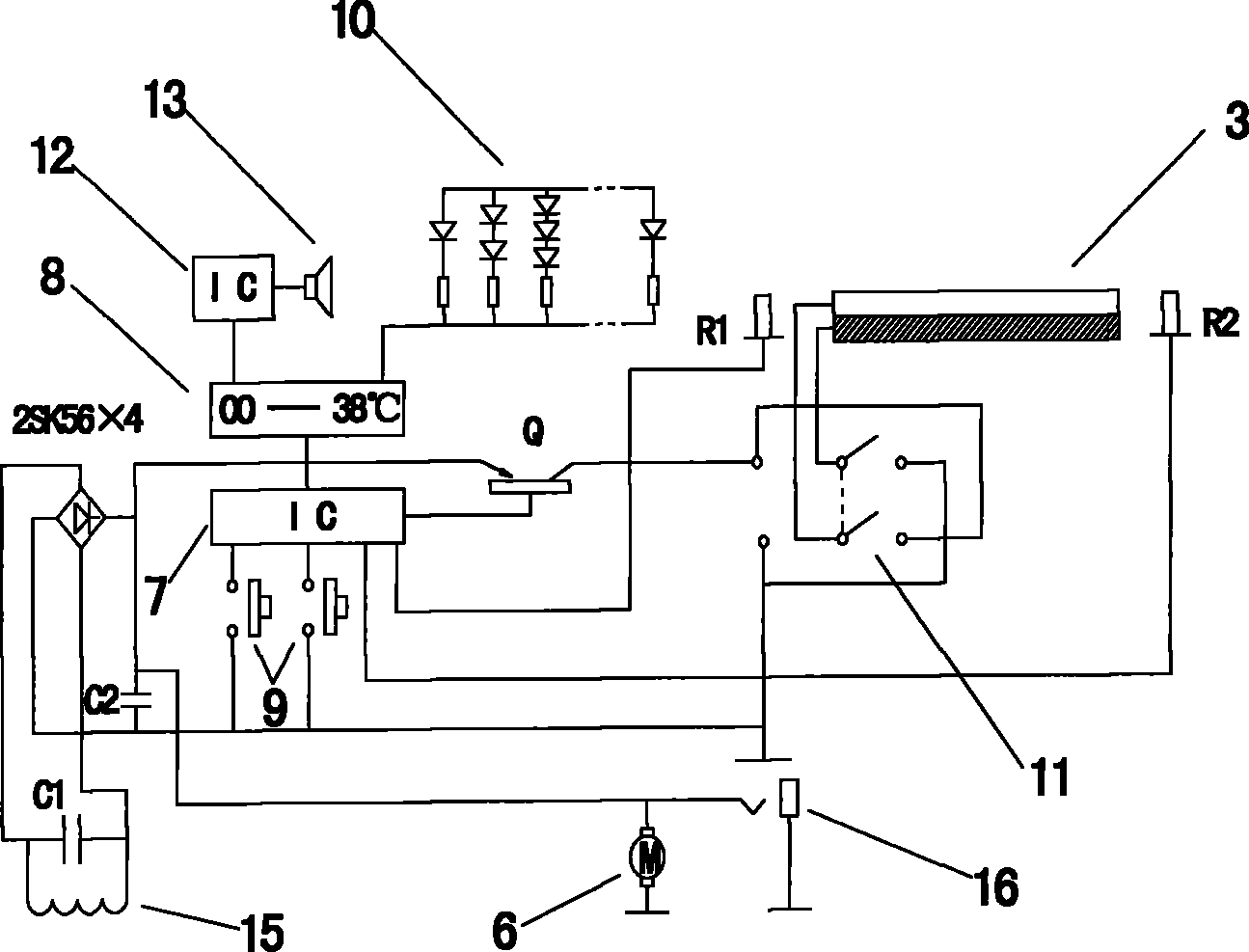 Wireless sensing semiconductor refrigerating and heating device