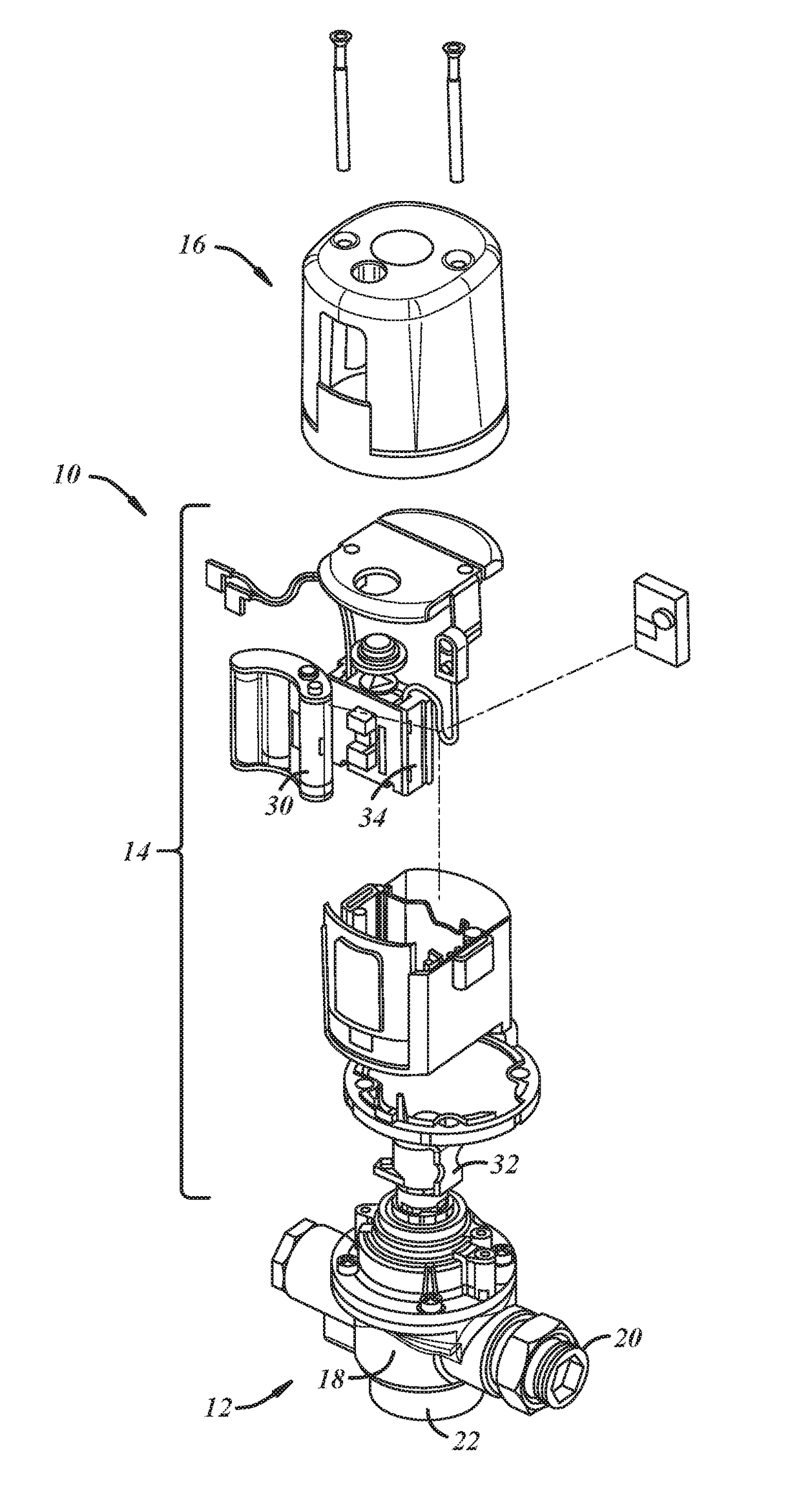 Adjustable sensor device for a plumbing fixture