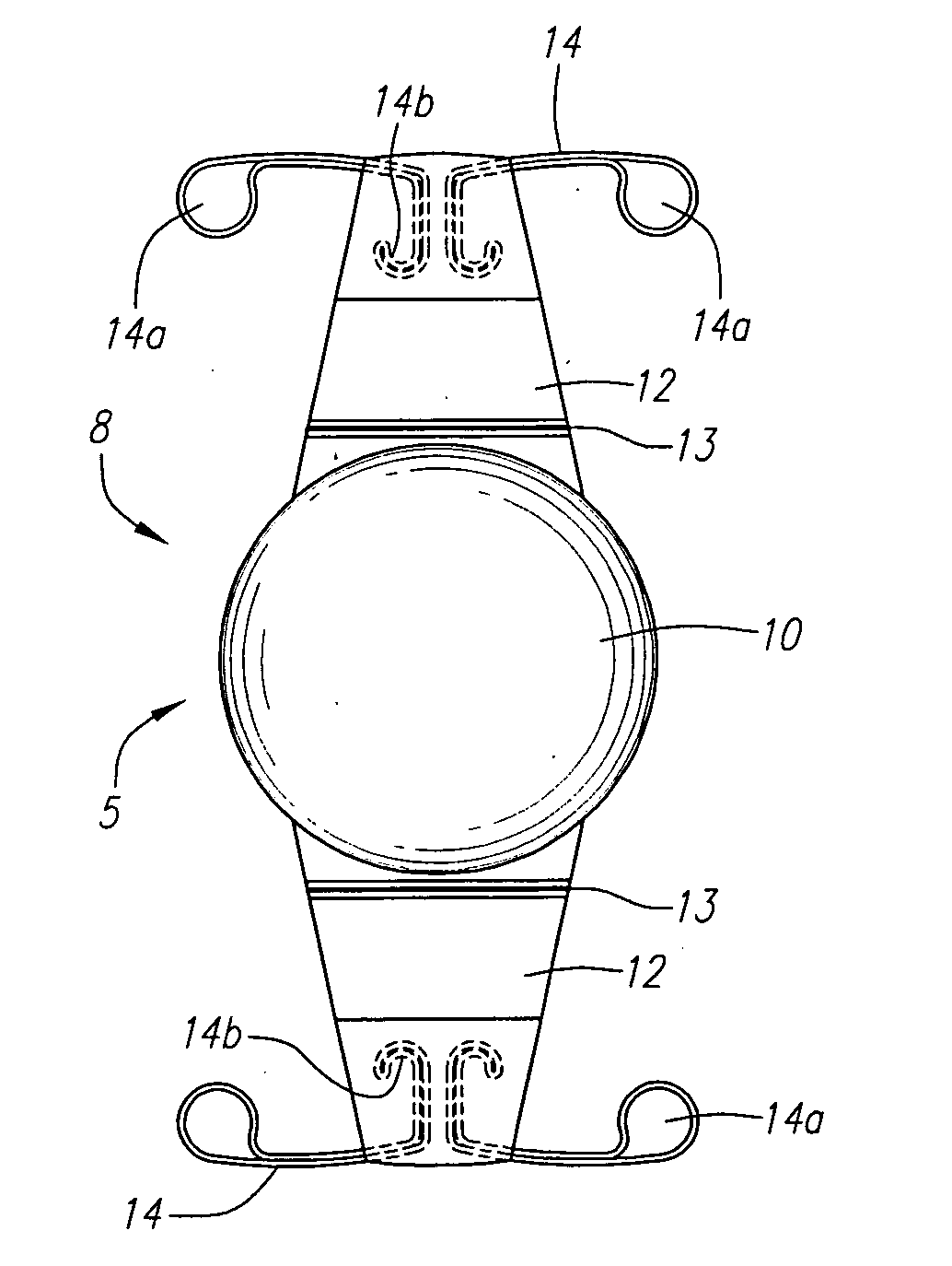 Accommodating lens with haptics