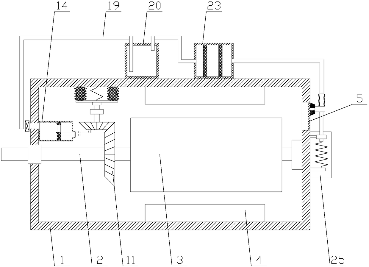 New energy vehicle motor with heat radiation and dedusting function