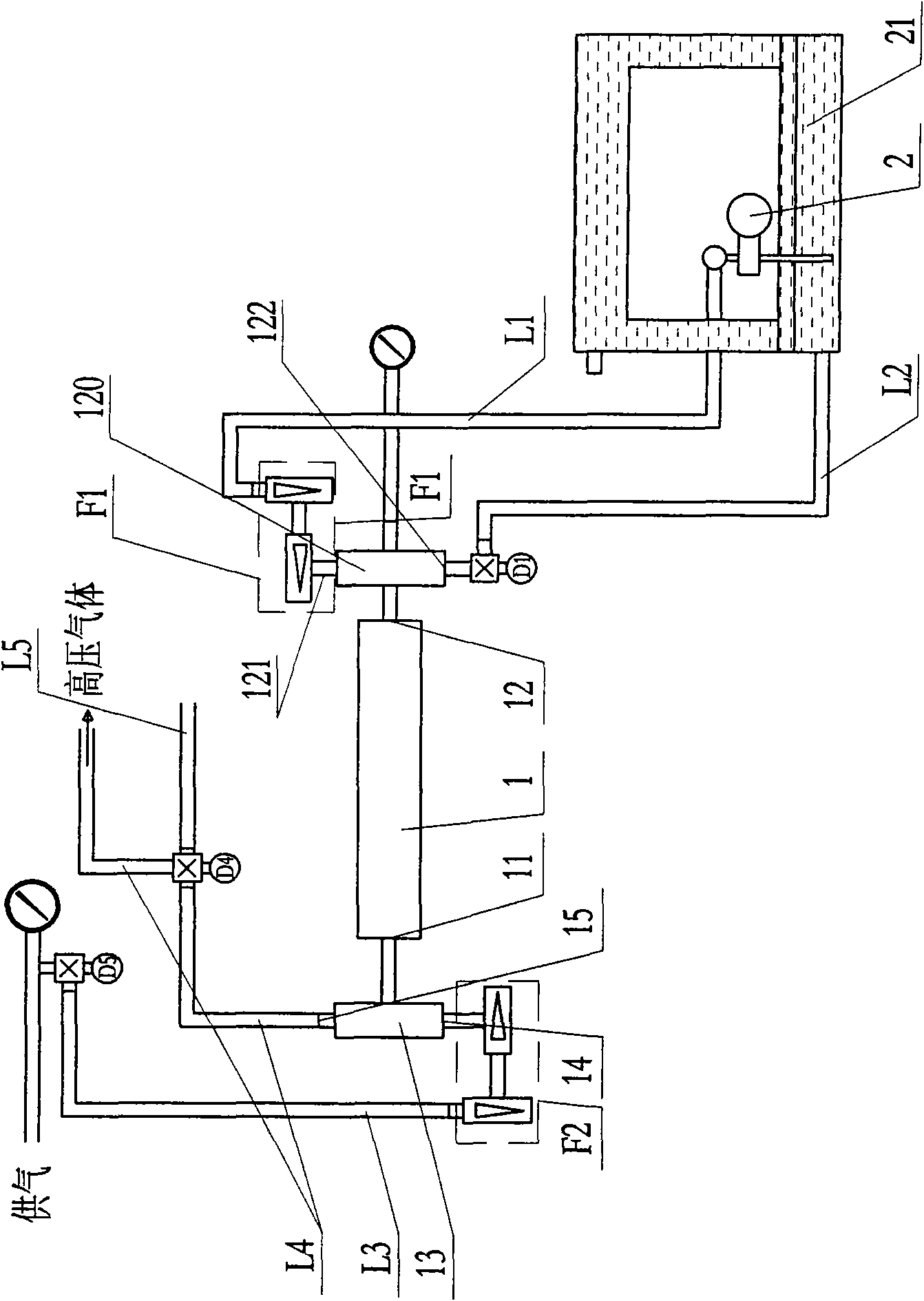 High-efficiency high pressure gas leak detection method