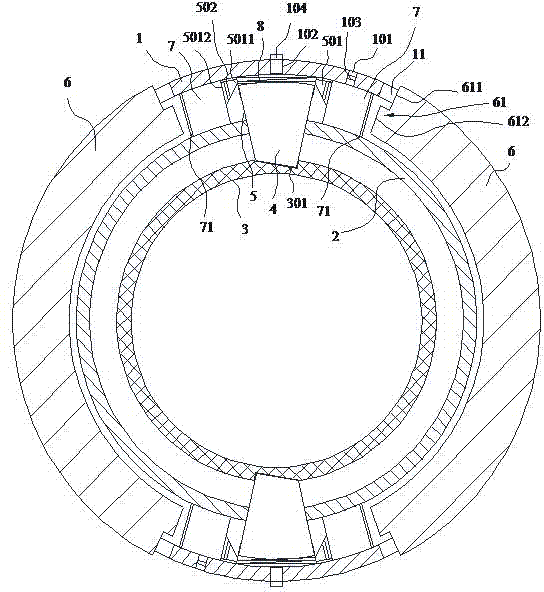 Air pressure type pipeline connector