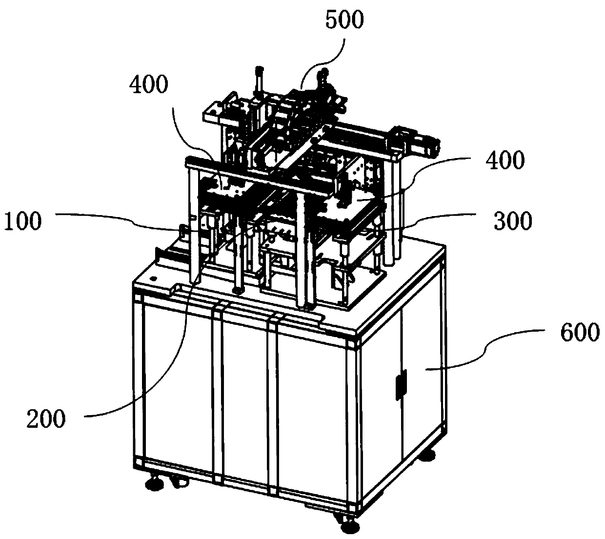 Camera module feeding equipment and automatic buckling machine