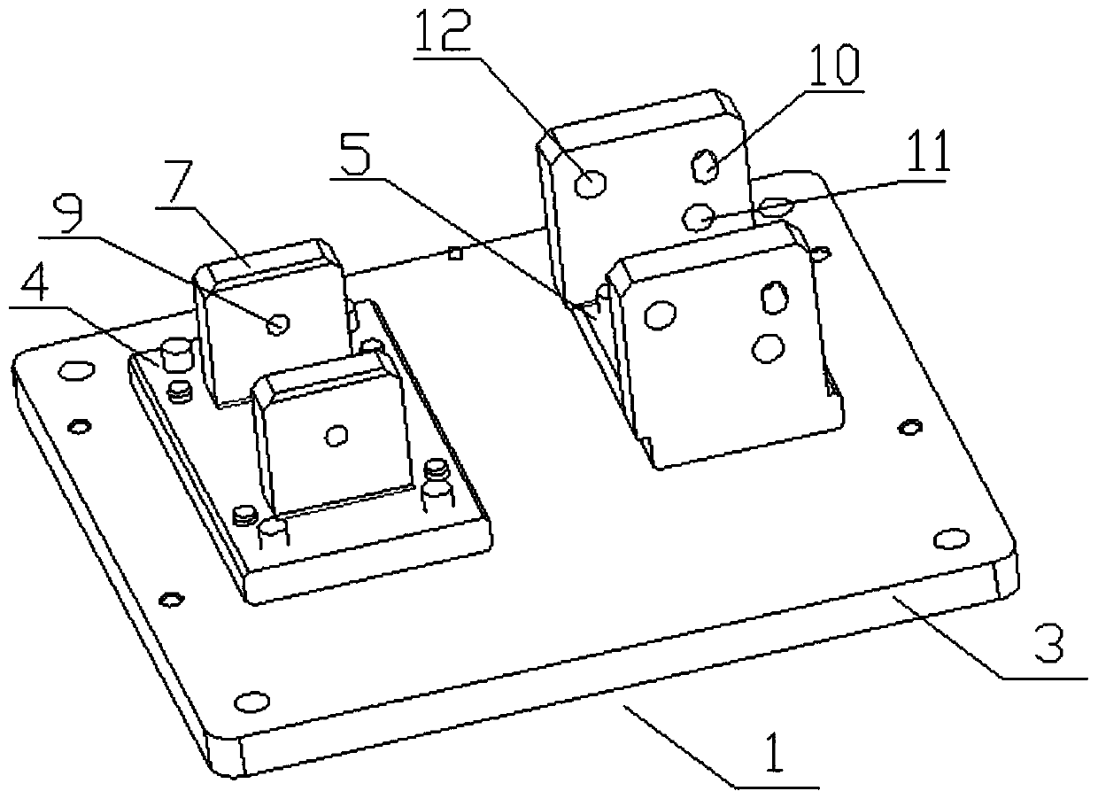 Checking fixture for automobile engine left/right rear suspension