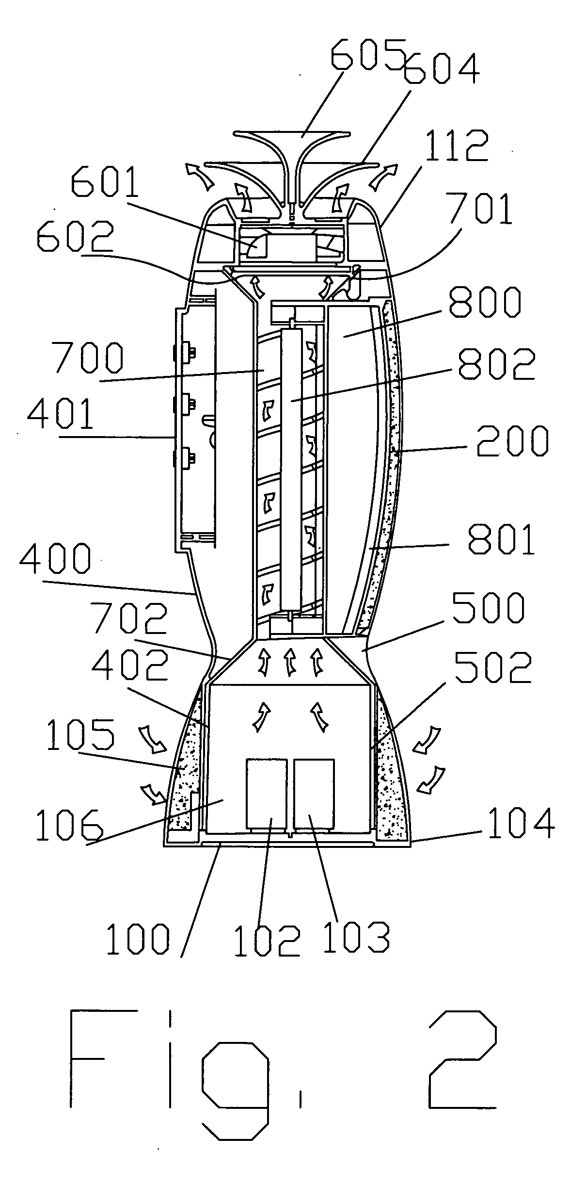 Electro-optical air purifying & dust collector