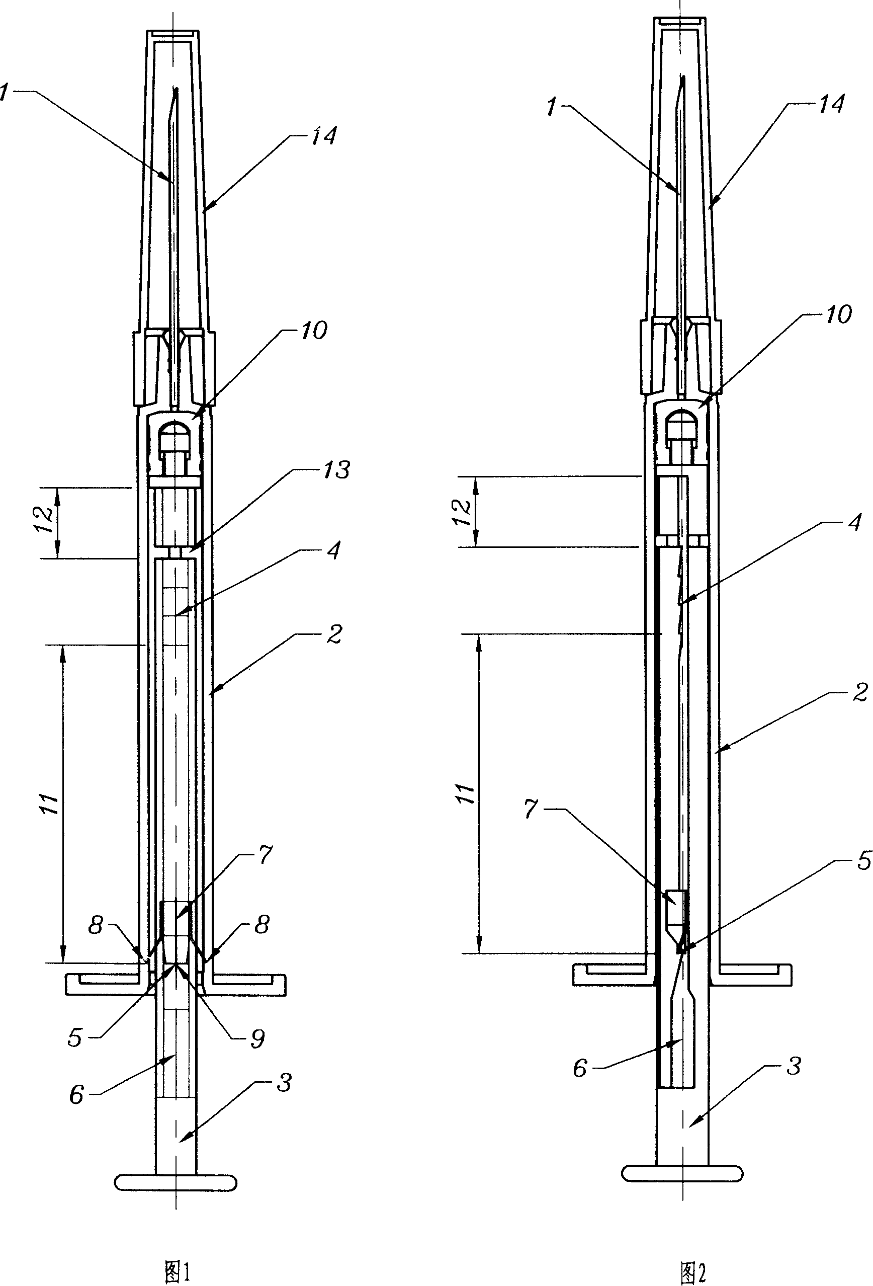 Disposable self-destroyable syringe