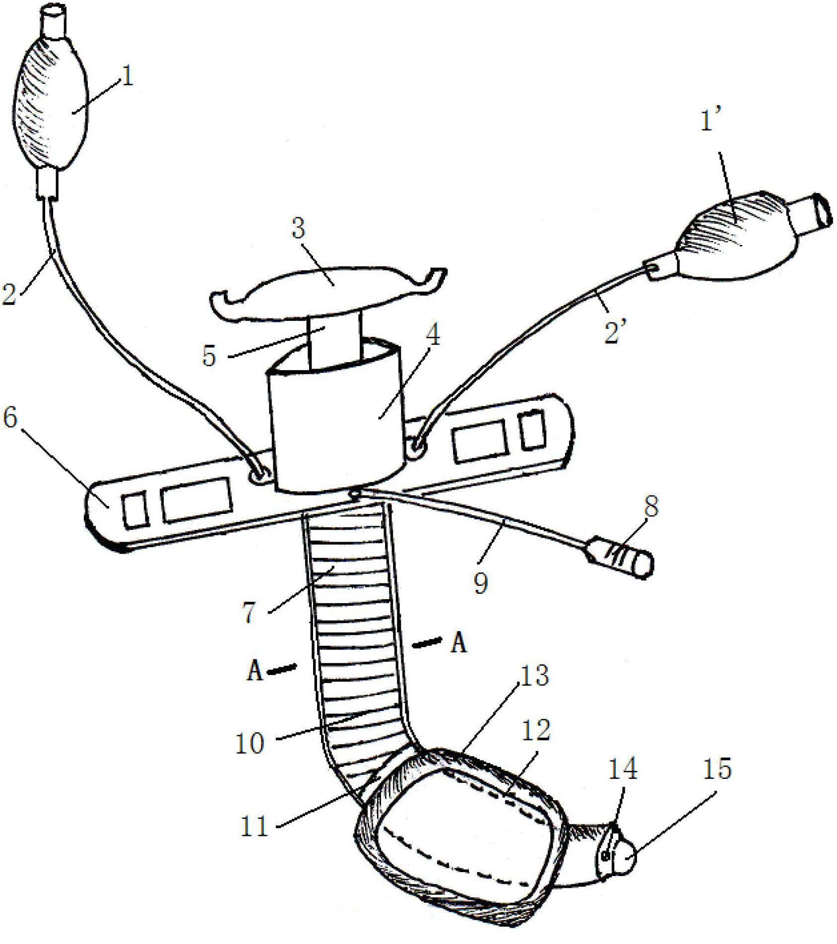 Dual-cuff medicine injection strengthened type tracheostomy tube