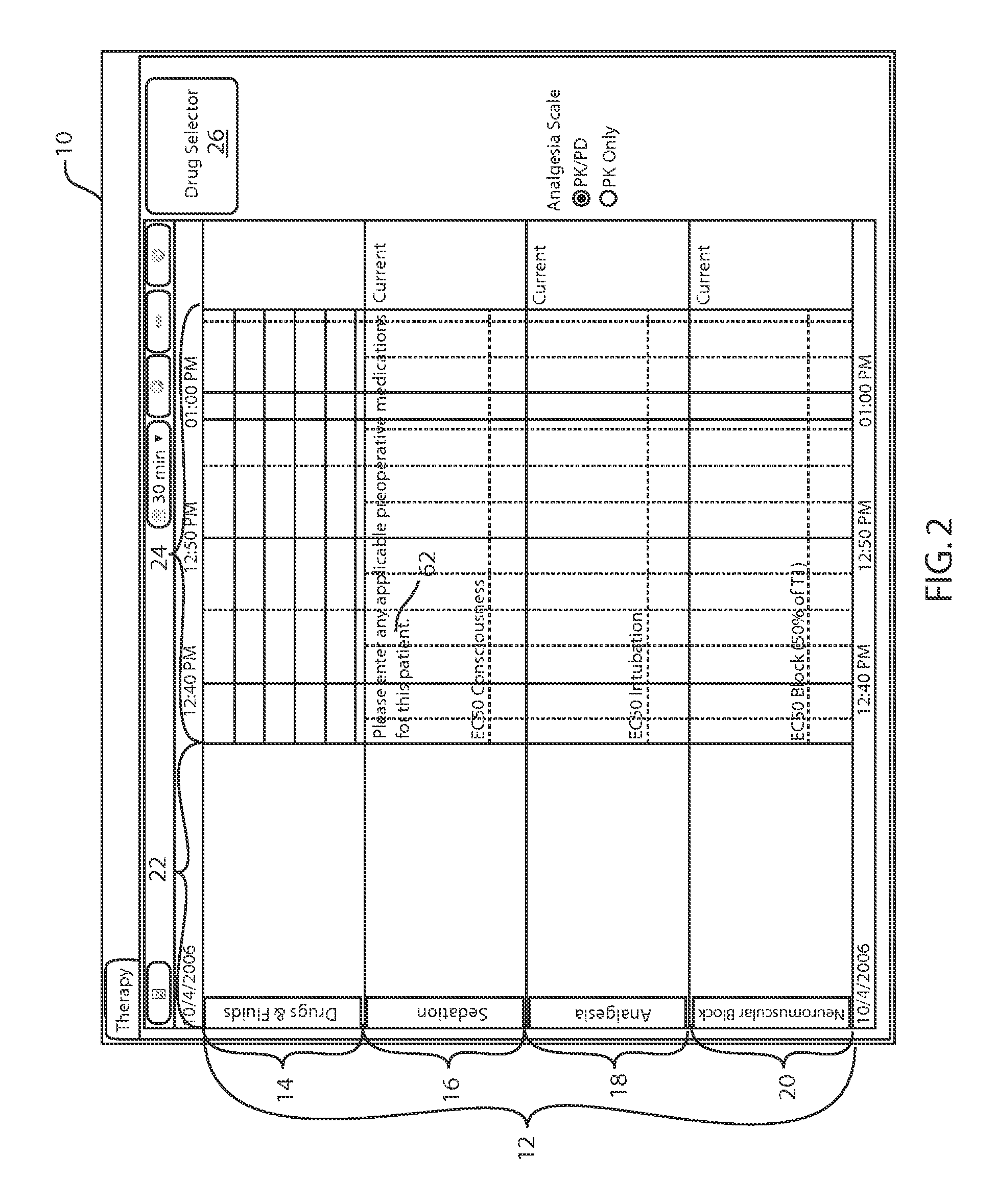 System and method of safely displaying PK/PD anesthetic drug models