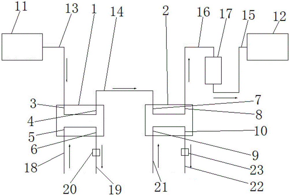 Condensate water waste heat recycling and utilization device