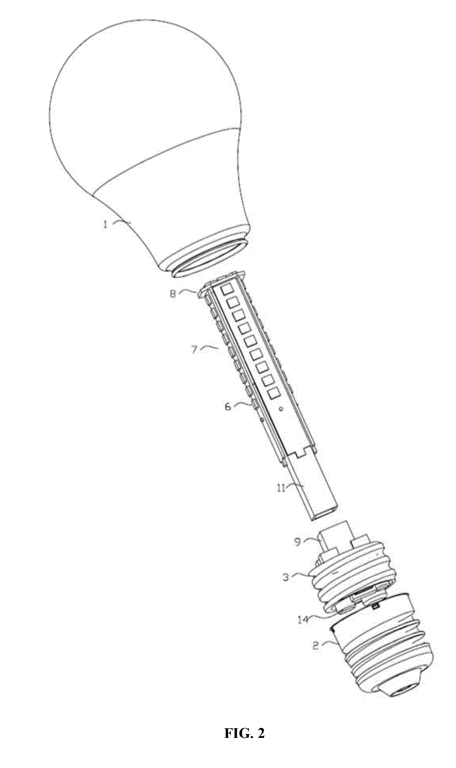 Light-emitting diode (LED) lamp bulb