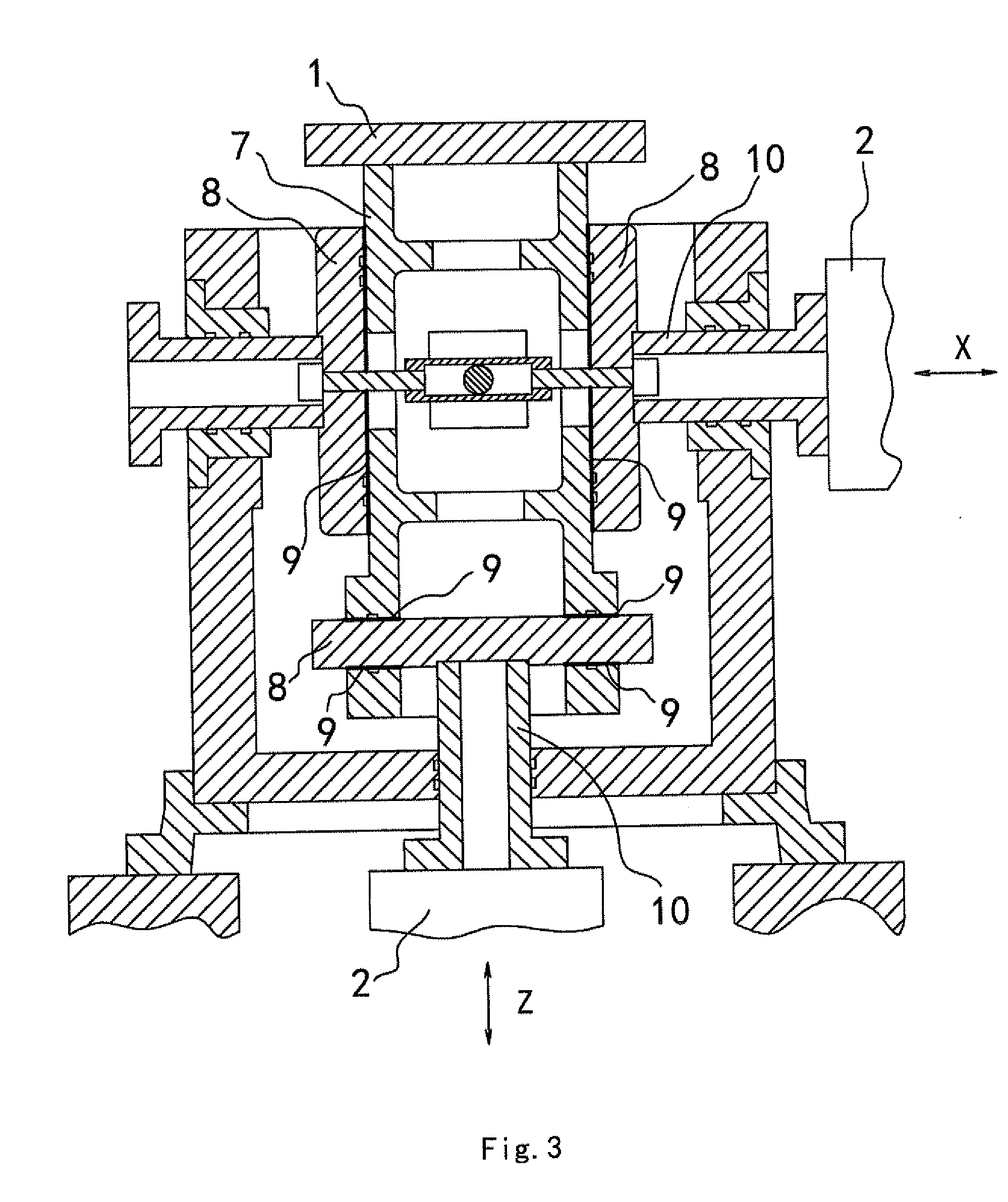 Triaxial vibration composite testing apparatus