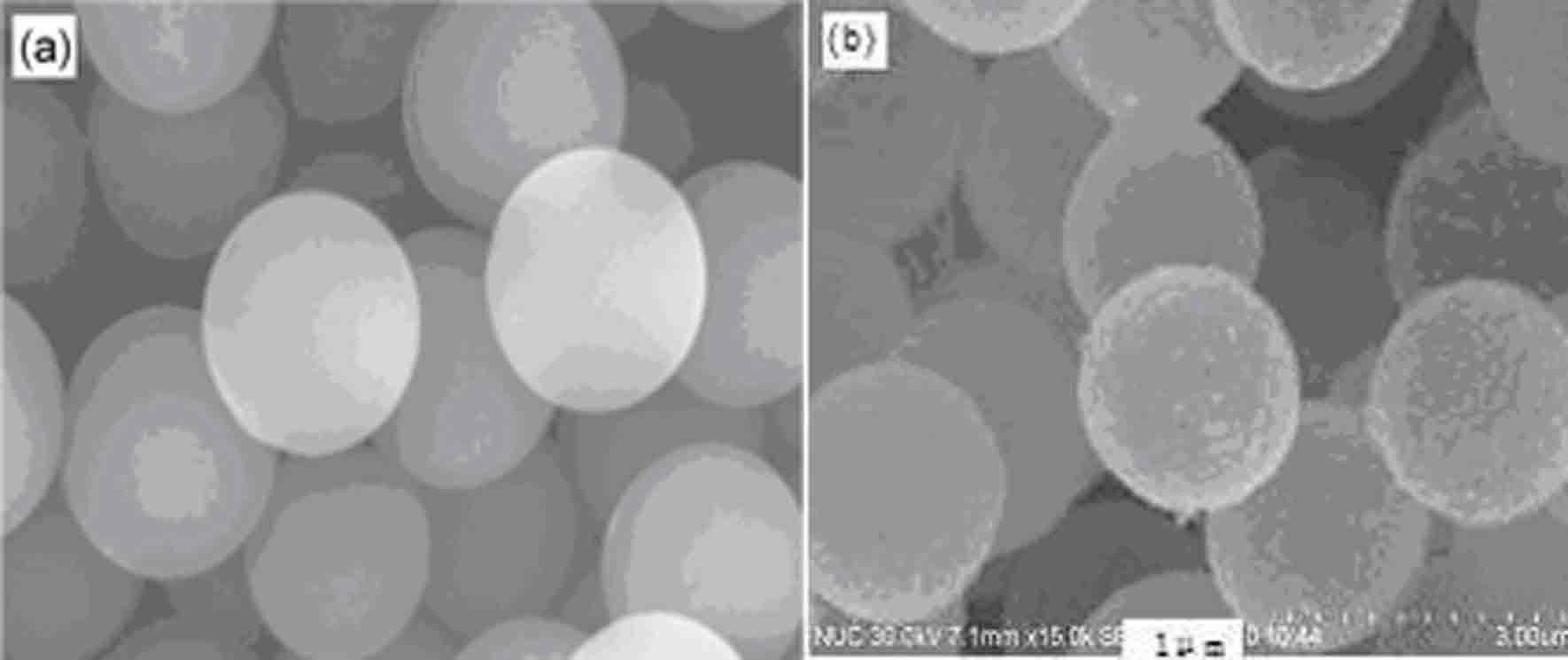 Chemical silvering method for PS (polystyrene) microspheres