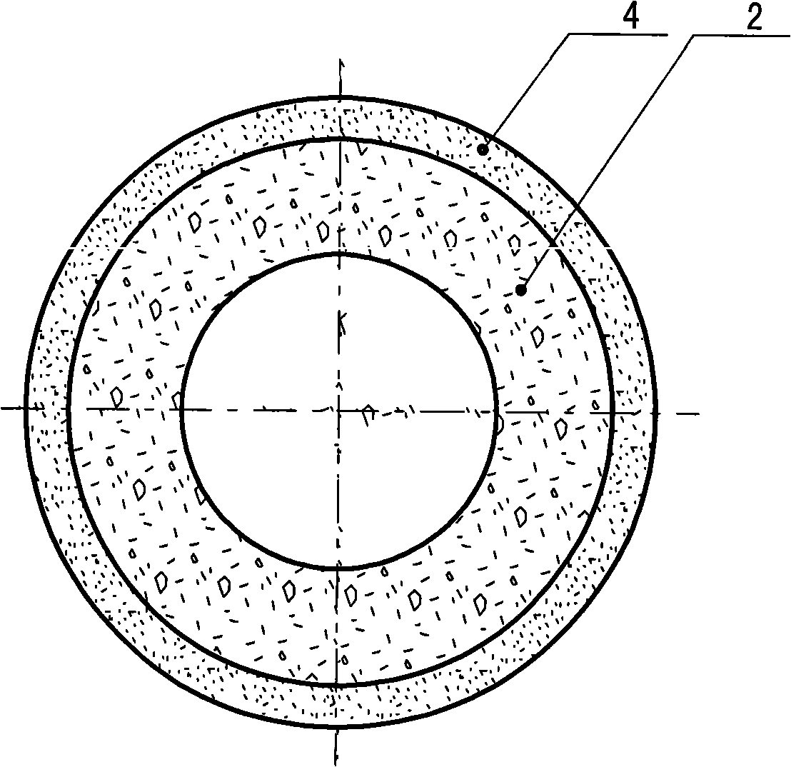 Steel faucet steel wire net slice non-longitudinal rib prestressed concrete pipe