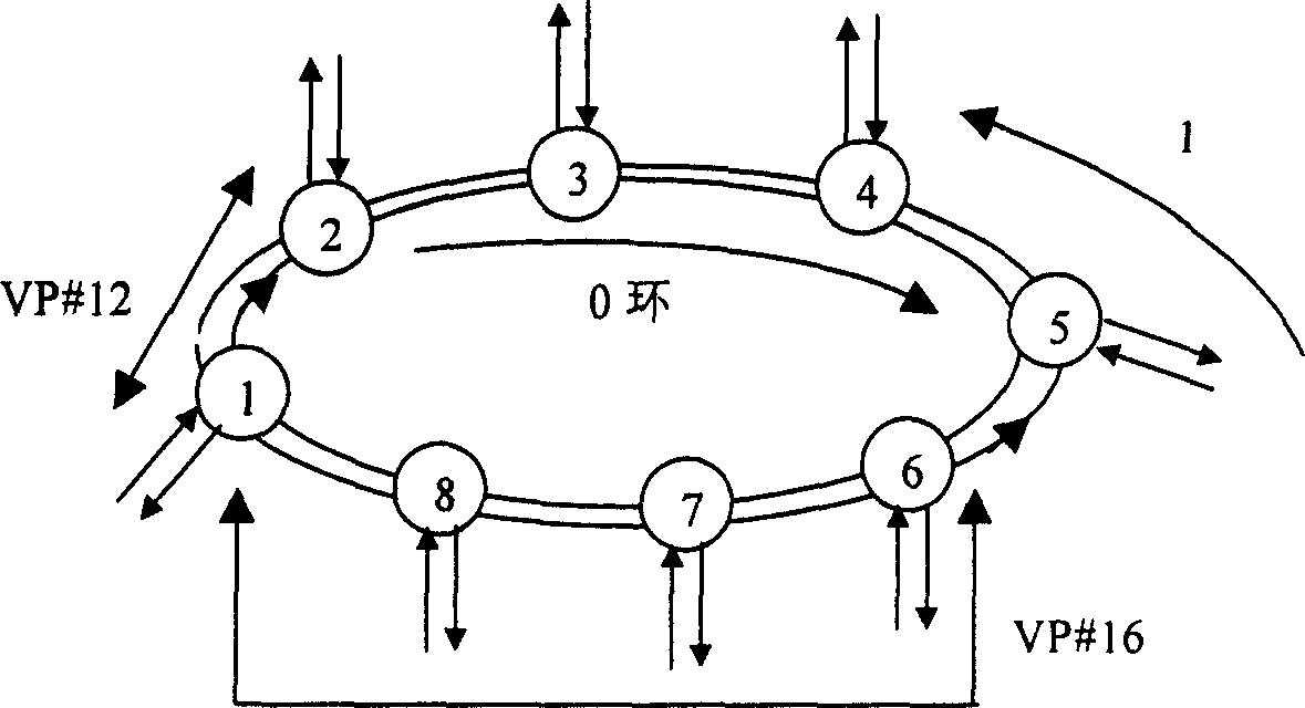 Method for carrying out VPR protection inversion in network