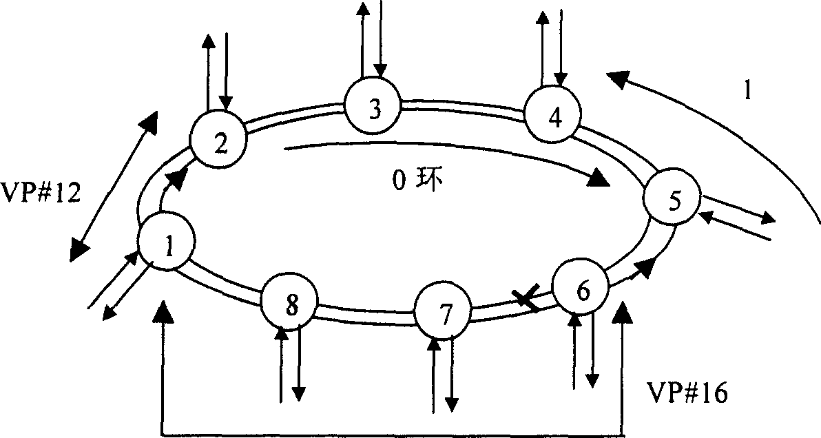 Method for carrying out VPR protection inversion in network