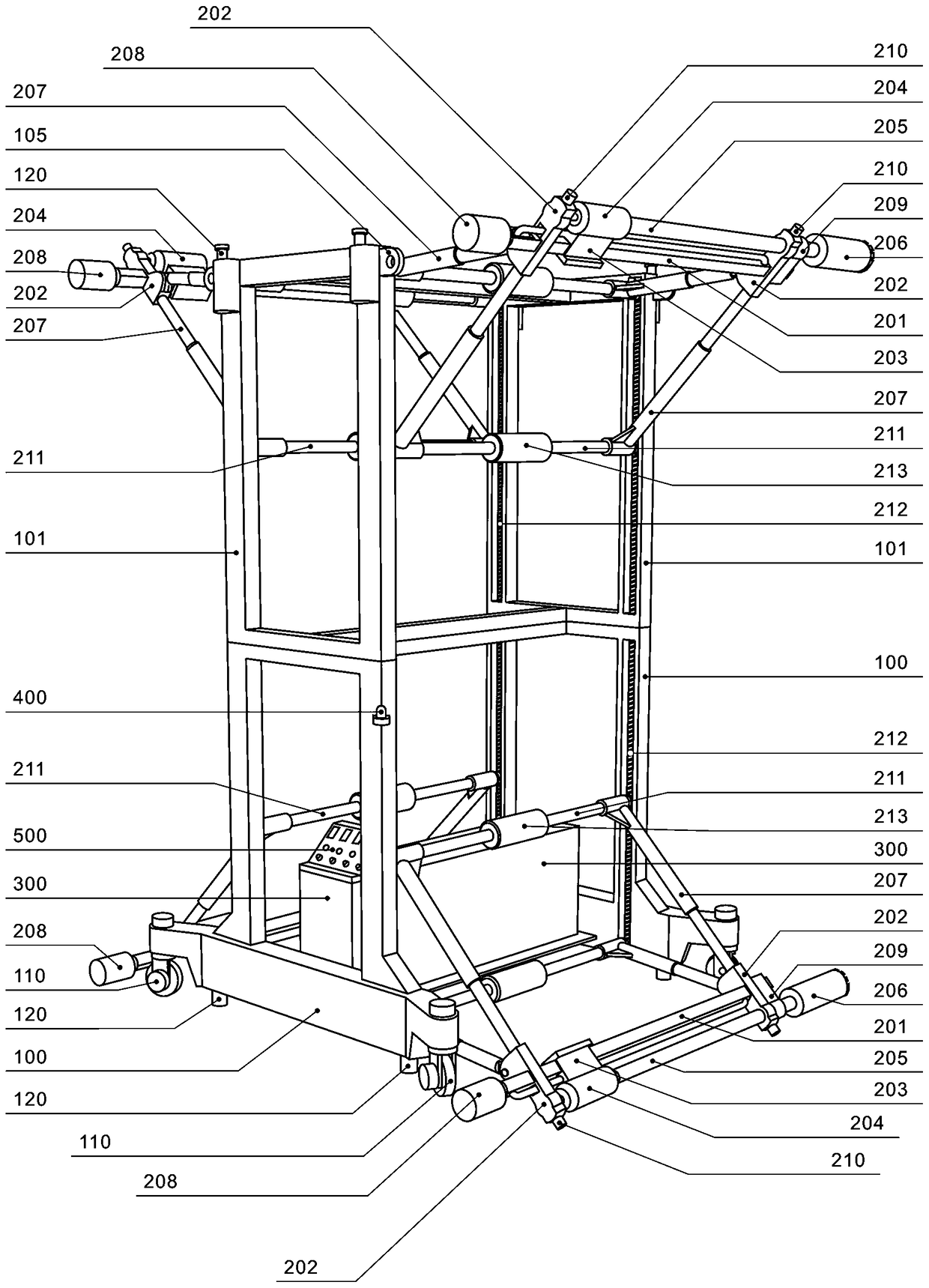 Hole drilling machine for rock hole mining