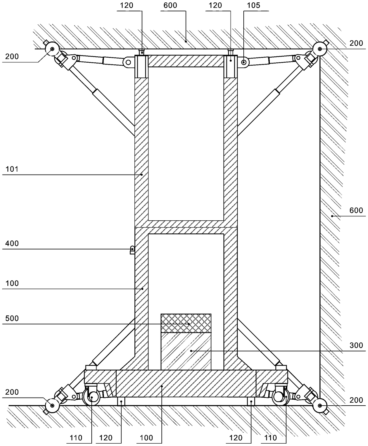 Hole drilling machine for rock hole mining