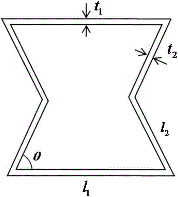 Negative poisson's ratio structure steering tubular column and designing method for same