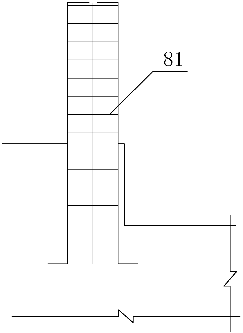 Subway-inspection-pit small stand column and rail integral construction structure and method