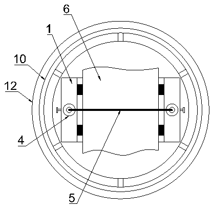 Pipeline buffering support frame capable of being turned and adjusted