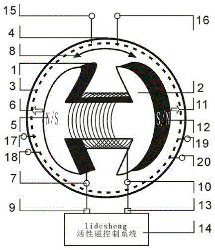 Internal control excitation pole-changing three-phase motor