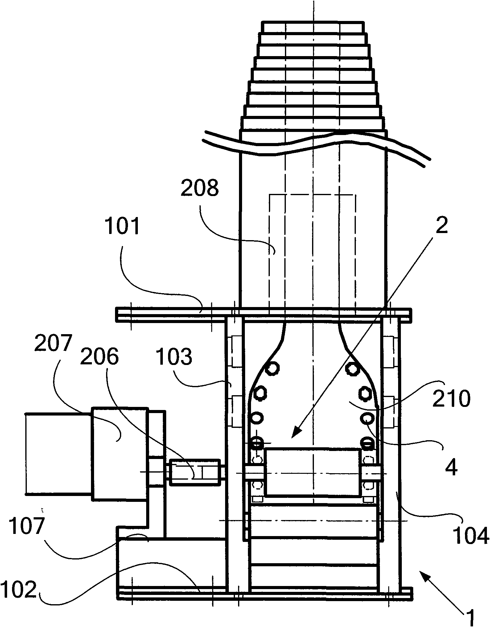 Thin-wall sleeve-type space development mechanism