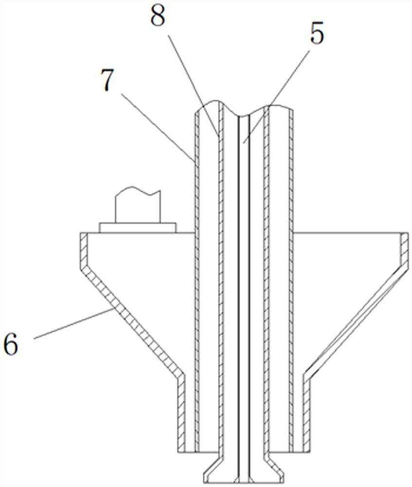 Pure oxygen smelting device of flash furnace and using method of pure oxygen smelting device