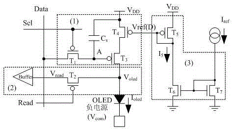 Pixel recession compensation circuit of silicon-based organic light emitting micro-display