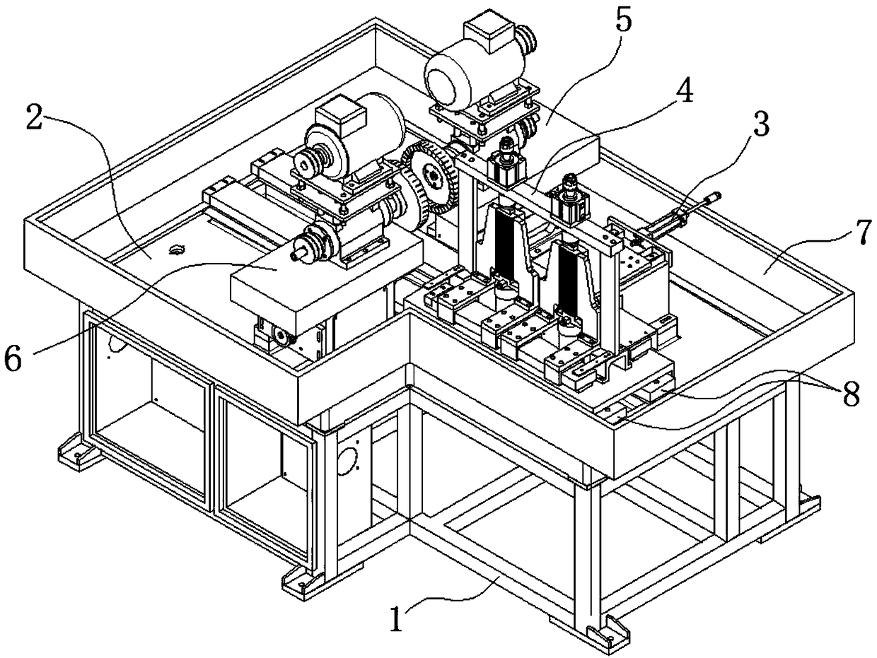 Machine tool for glass edge grinding and chamfering