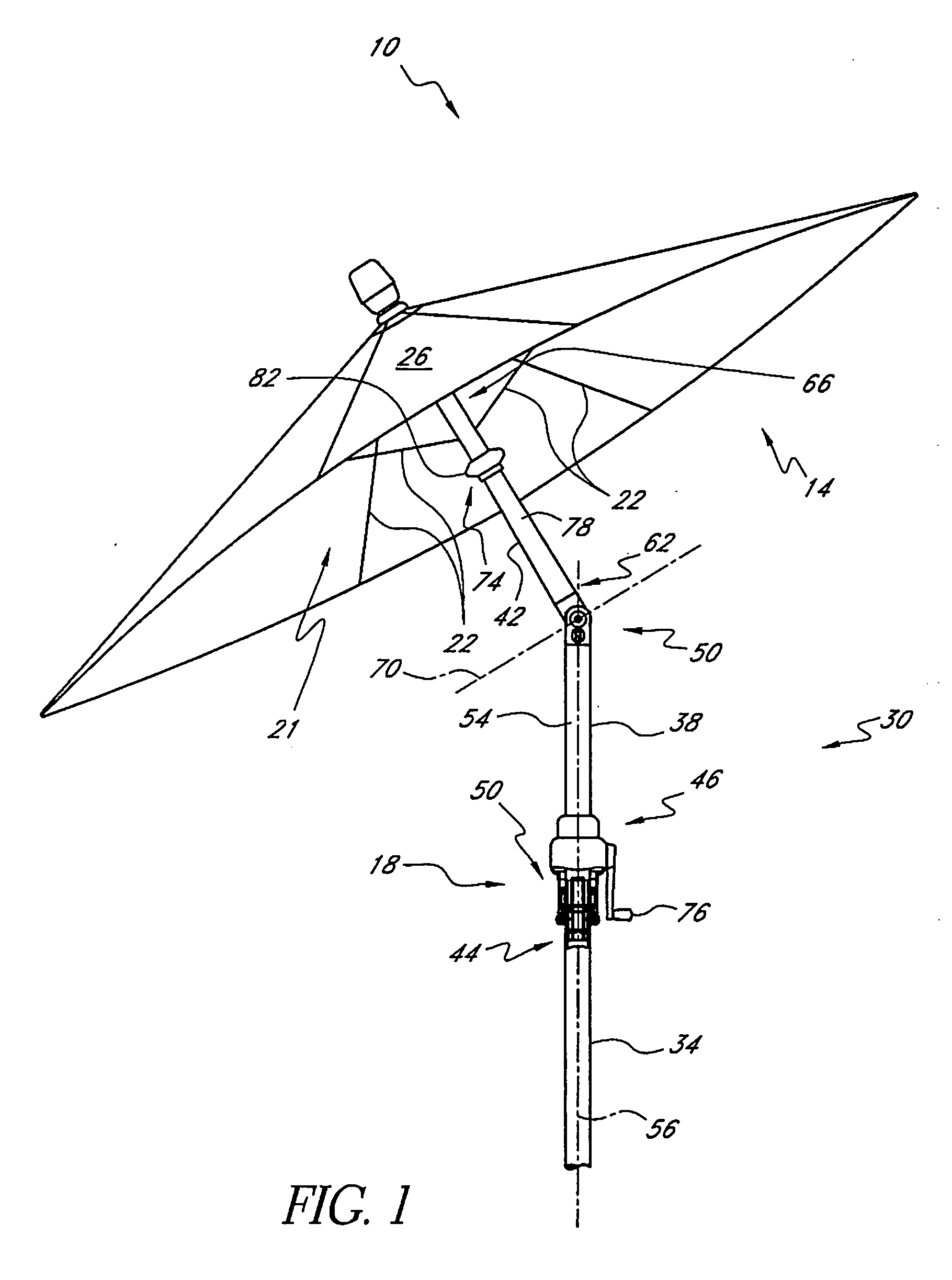 Umbrella with rotation mechanism