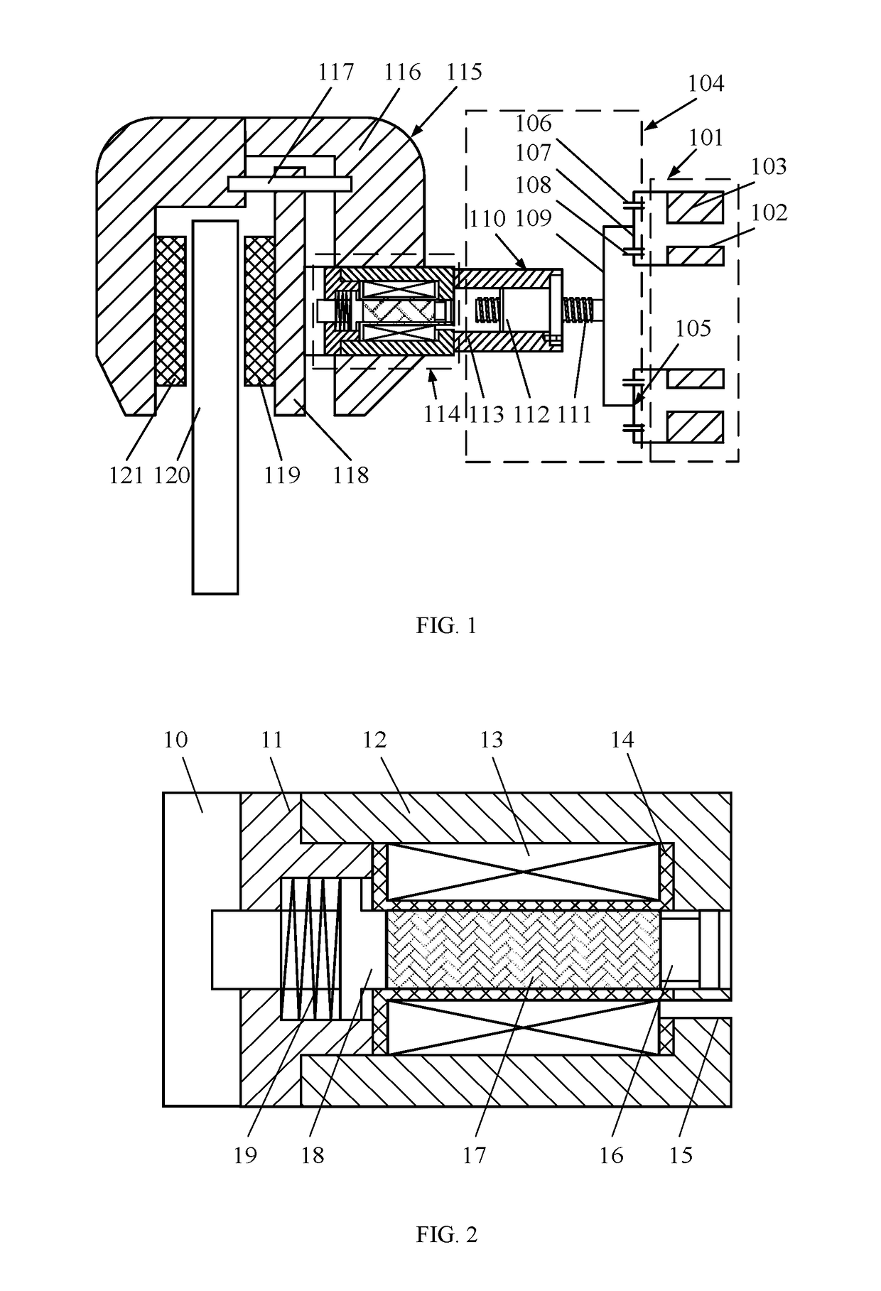 Hybrid brake-by-wire system using a motor-magnetostrictive actuator combination