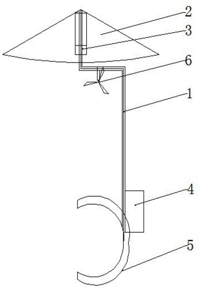 Portable solar umbrella with fan