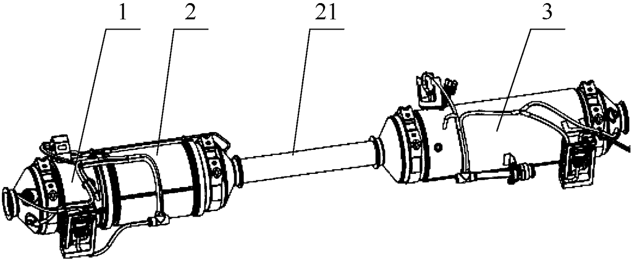 DOC-DPF-SCR assembly device