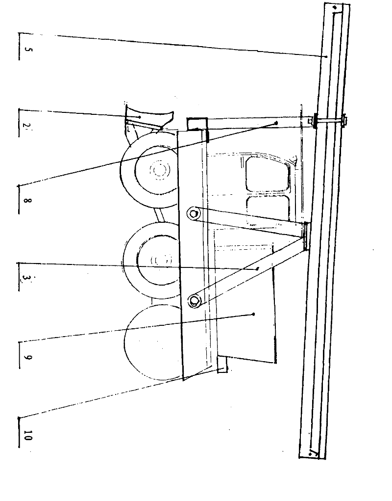 Large-scale self-propelled hydraulic sprinkler of high-speed combine harvesting, planting and managing machine