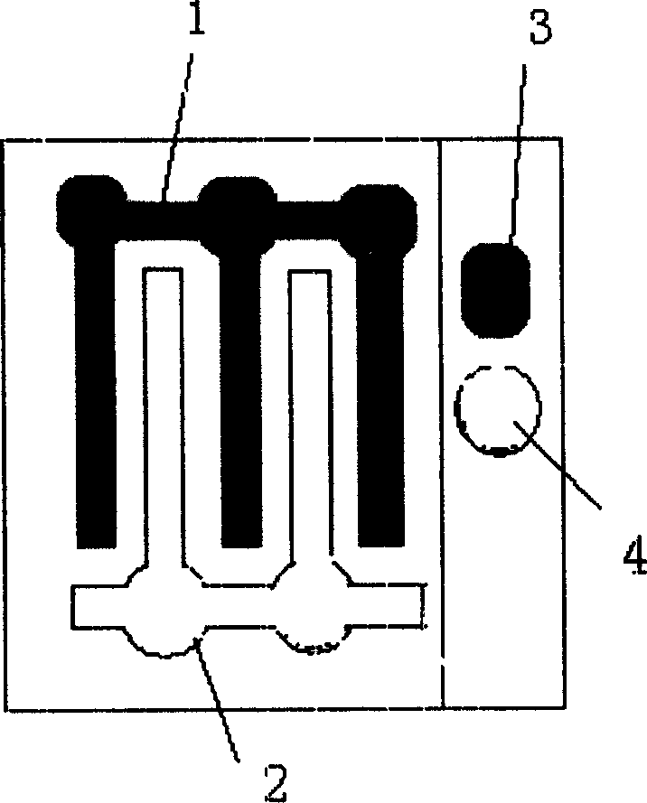 Method for testing power type LED thermal resistance and special purpose chip thereof