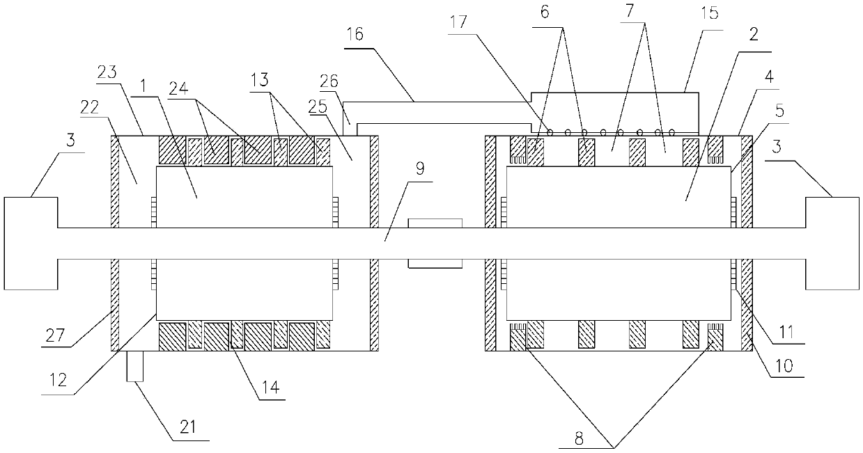 Rotary wheel and turbine dual-power steam turbine